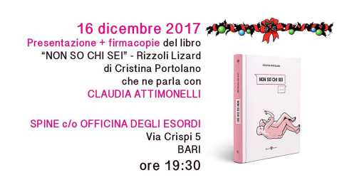 Bari, libreria Spine: Cristina Portolano presenta 